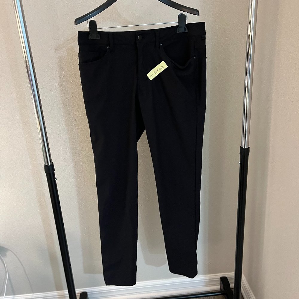 lululemon Athletica Men's ABC Slim-Fit 5 Pocket Black Pants 32x32-Preowned